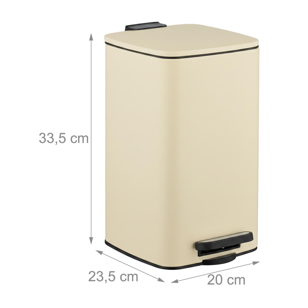 KOZMETICKÝ kôš - béžová, kov/plast (20/33.5/23.5cm) - Relaxdays