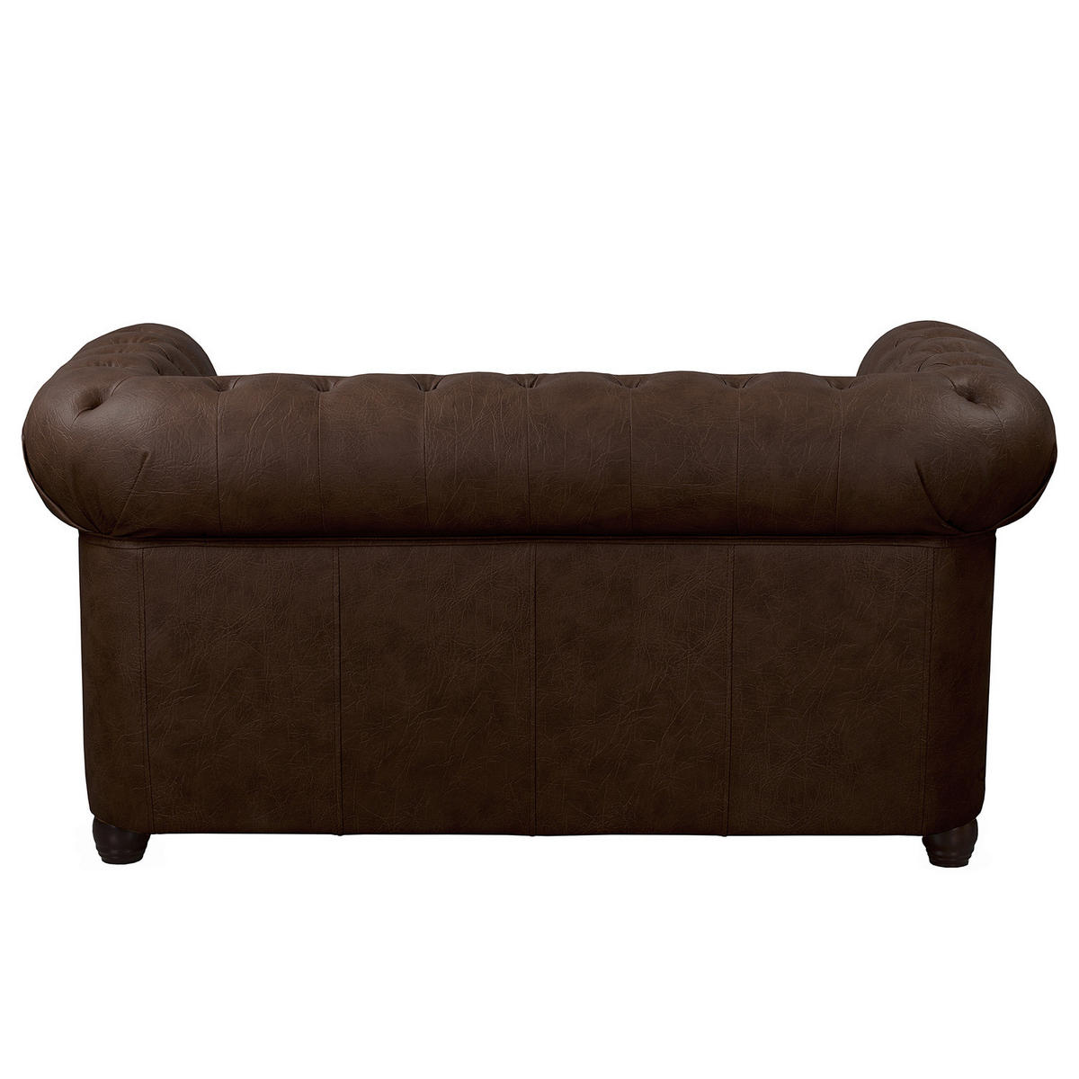 2-SITZER SOFA - Dunkelbraun/Buchefarben, Kunststoff/Buchenholz (148/72/86cm) - home24