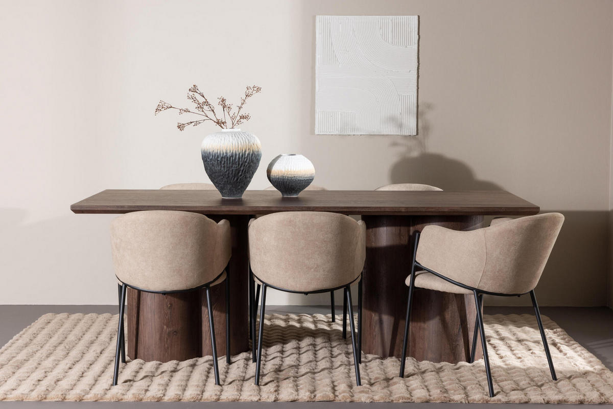ESSTISCH OLIVIA Braun 100x210x77 cm - Braun, Holzwerkstoff (210/100/77cm) - FURNLUX