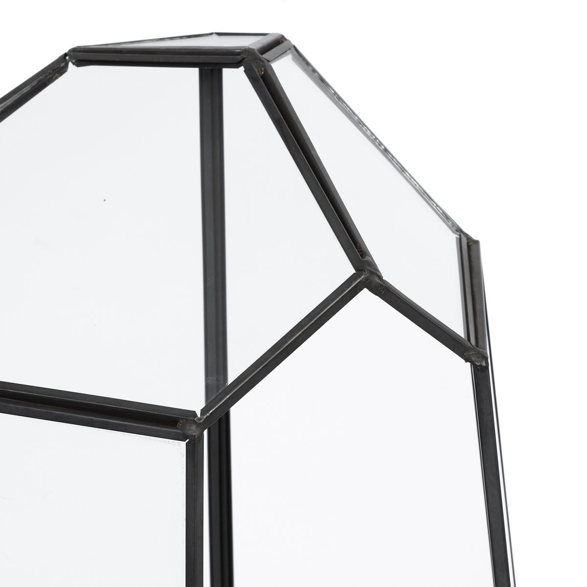 RASTLINNÉ skleník - priehľadné, kov/sklo (25cm) - Relaxdays