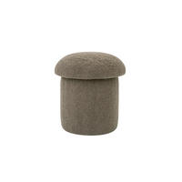 POUF Pilzförmiger mit Bezug aus braunem Bouclé-Frottee YAELLE - Braun, Textil (45/50/45cm) - RNT By Really Nice Things