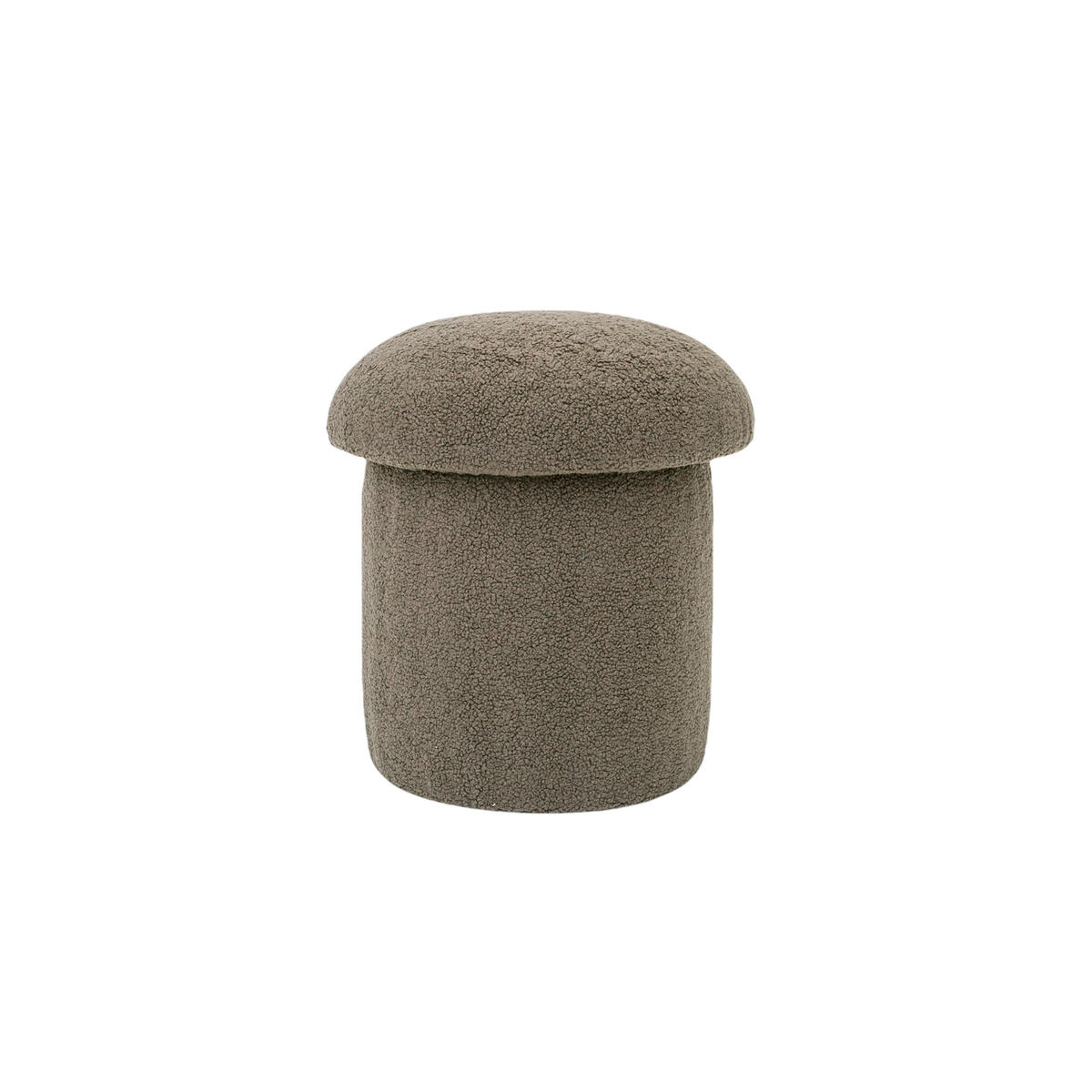 POUF Pilzförmiger mit Bezug aus braunem Bouclé-Frottee YAELLE - Braun, Textil (45/50/45cm) - RNT By Really Nice Things