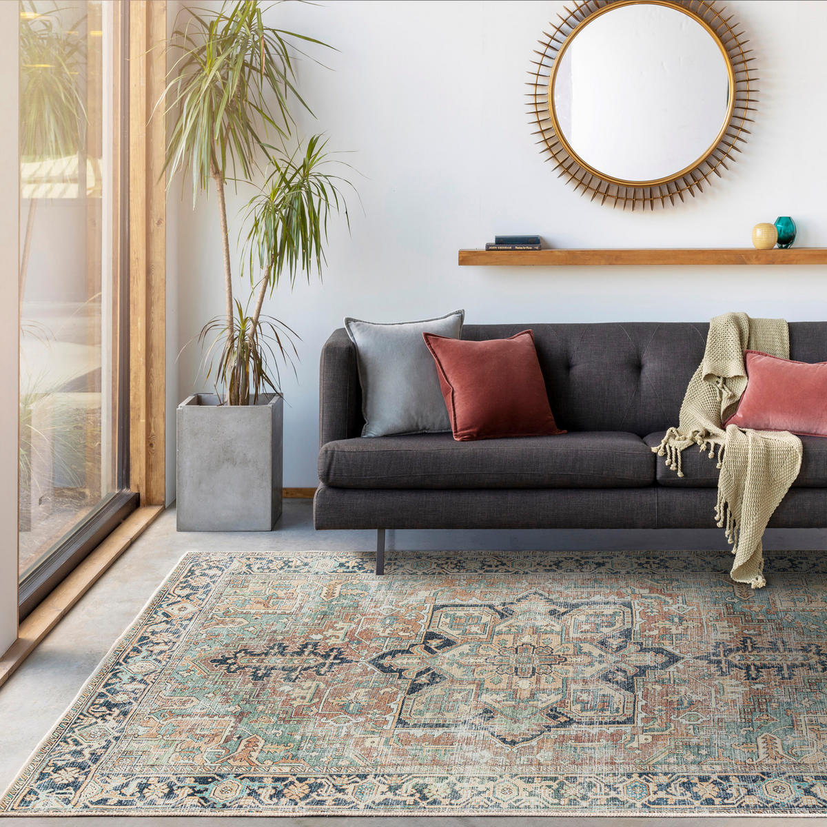 WASCHBARER TEPPICH Dido 200/275 cm Grün - Grün, Textil (200/275cm) - LIVABLISS