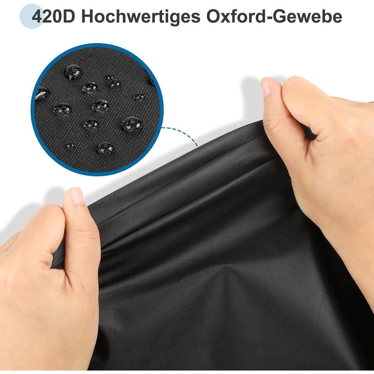 HÄNGESESSEL Abdeckung 230 x 200 cm 420D Oxford-Gewebe Wasserdicht - Schwarz, Textil (200/230/200cm)