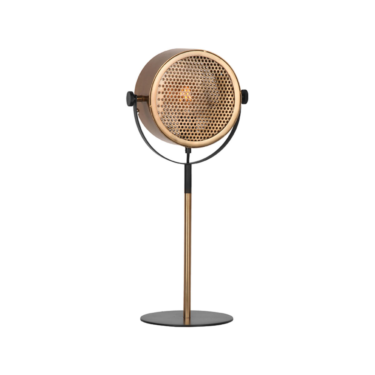 TISCHLEUCHTE Muse Gold 20/20/60 cm - Goldfarben, Metall (20/20/60cm) - LABEL51