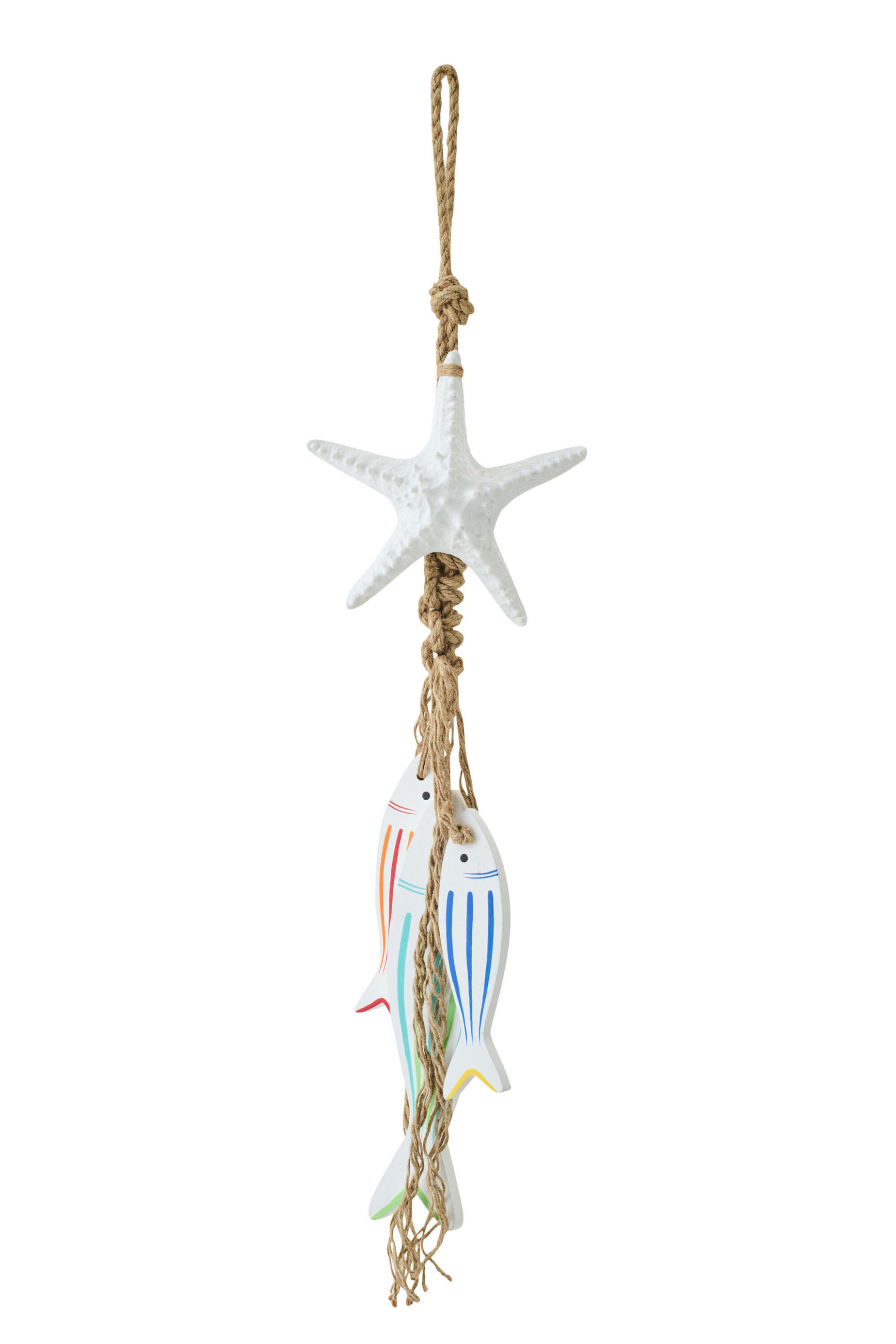 AUFHÄNGER STERN + FISCH - Multicolor, Holz (6.5/86/20cm) - J-Line