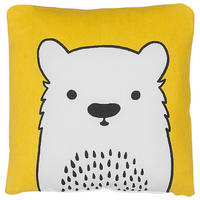 DEKOKISSEN Gelb 45/45 cm Waranasi - Gelb, Naturmaterialen/Textil (45/45cm) - Beliani