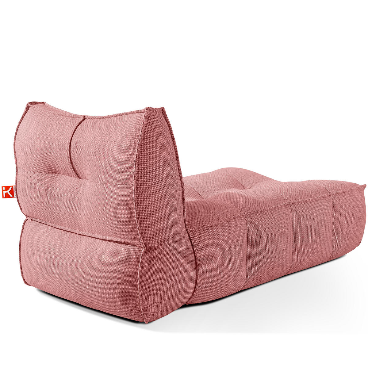 GARTENLIEGE LOVIA Sonnenliege, Rot/Weiß - Rot, Textil (90/82/174cm) - KONSIMO®