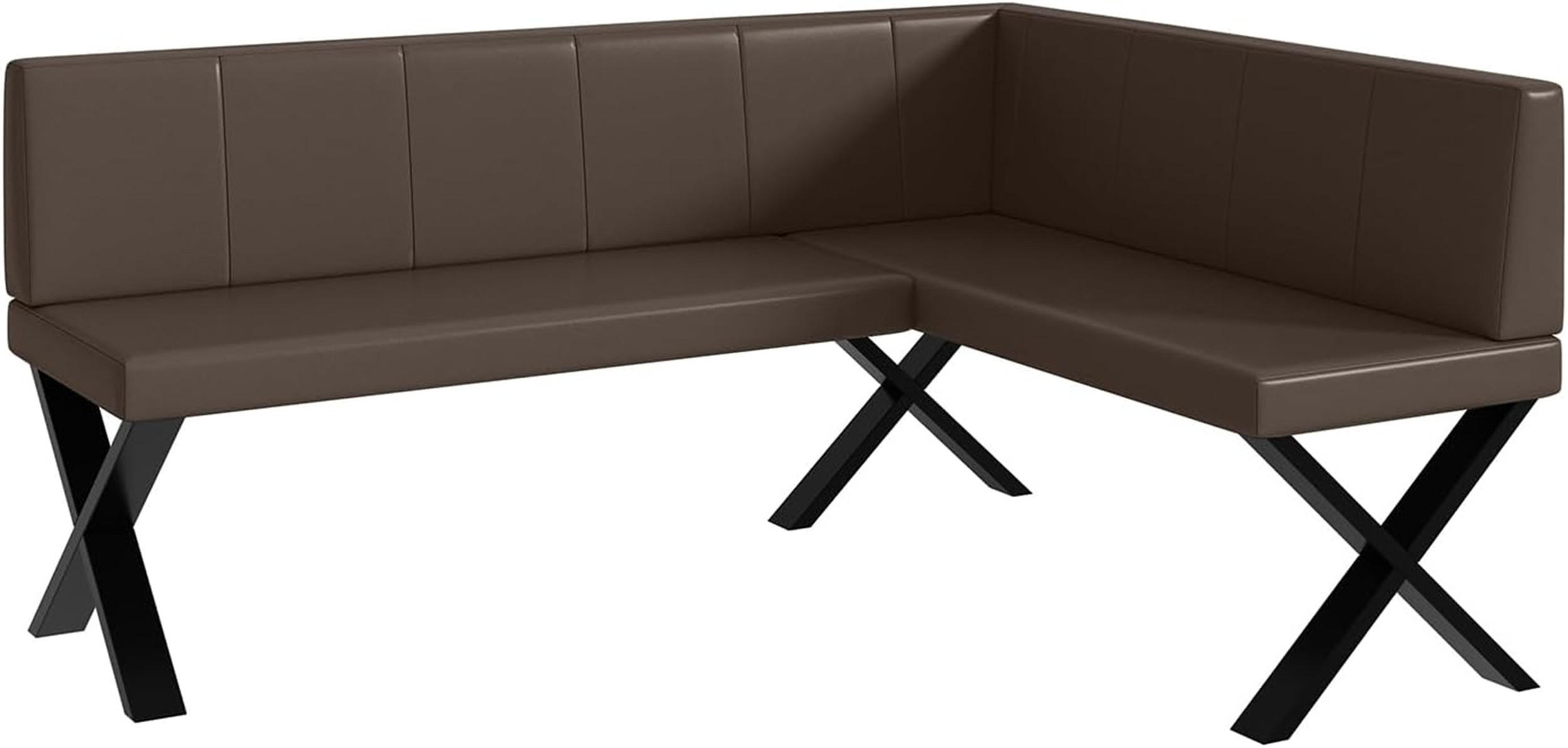 ECKBANK PETER_X - Braun, Leder (128/168cm) - Meblini