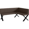 ECKBANK PETER_X - Braun, Leder (128/168cm) - Meblini
