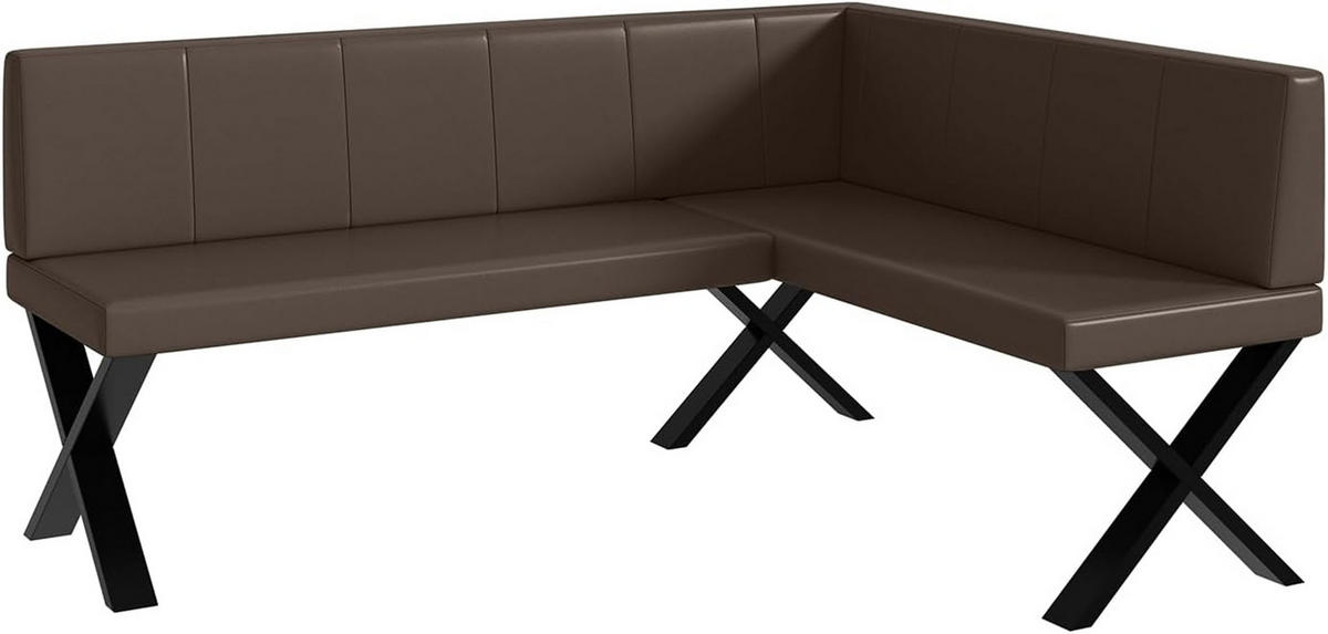 ECKBANK PETER_X - Braun, Leder (128/168cm) - Meblini