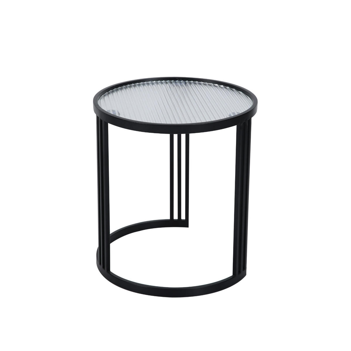 BEISTELLTISCH Ladar 2er Set Schwarz - Schwarz, Metall (41/41/46cm) - SVITA