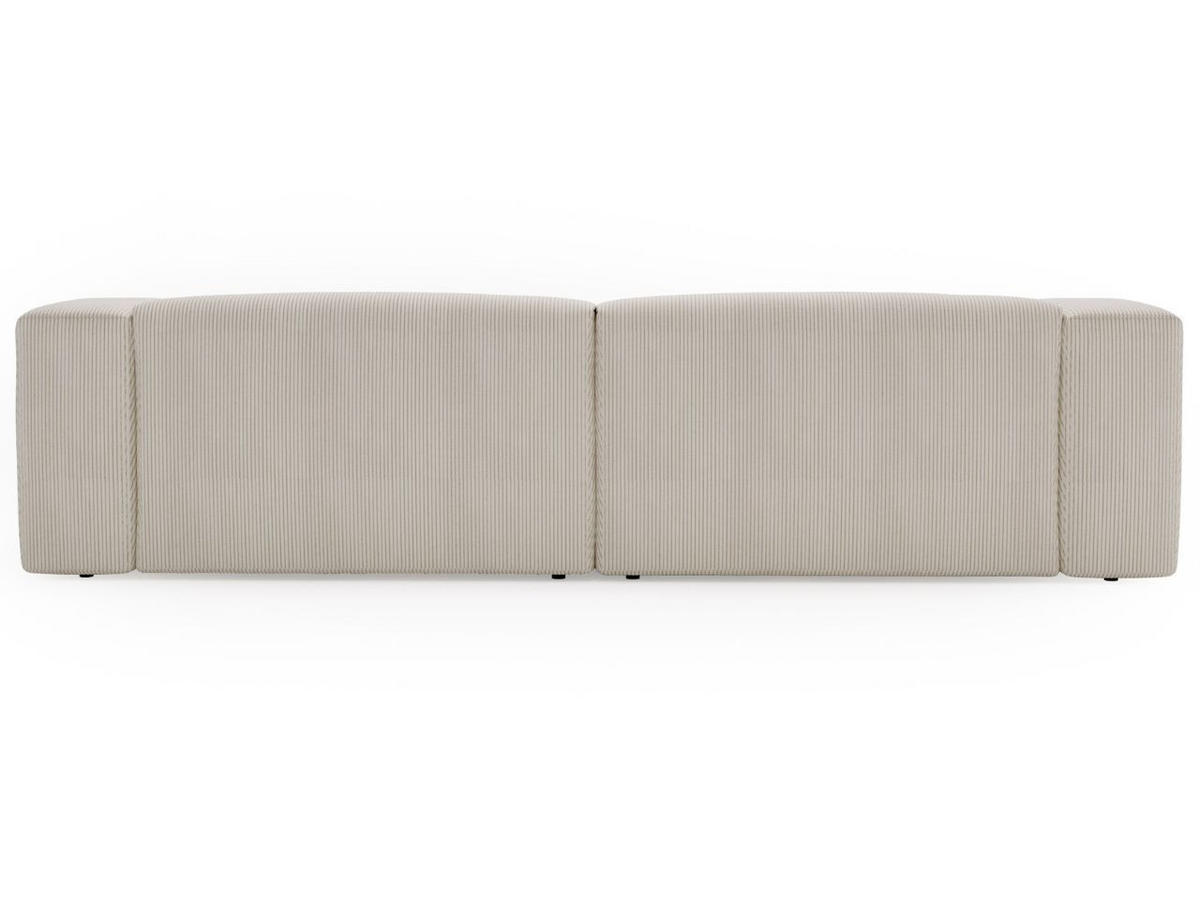 ECKSOFA Landi Creme Rechts - Creme/Schwarz, Kunststoff/Textil (240/180cm) - Graingold