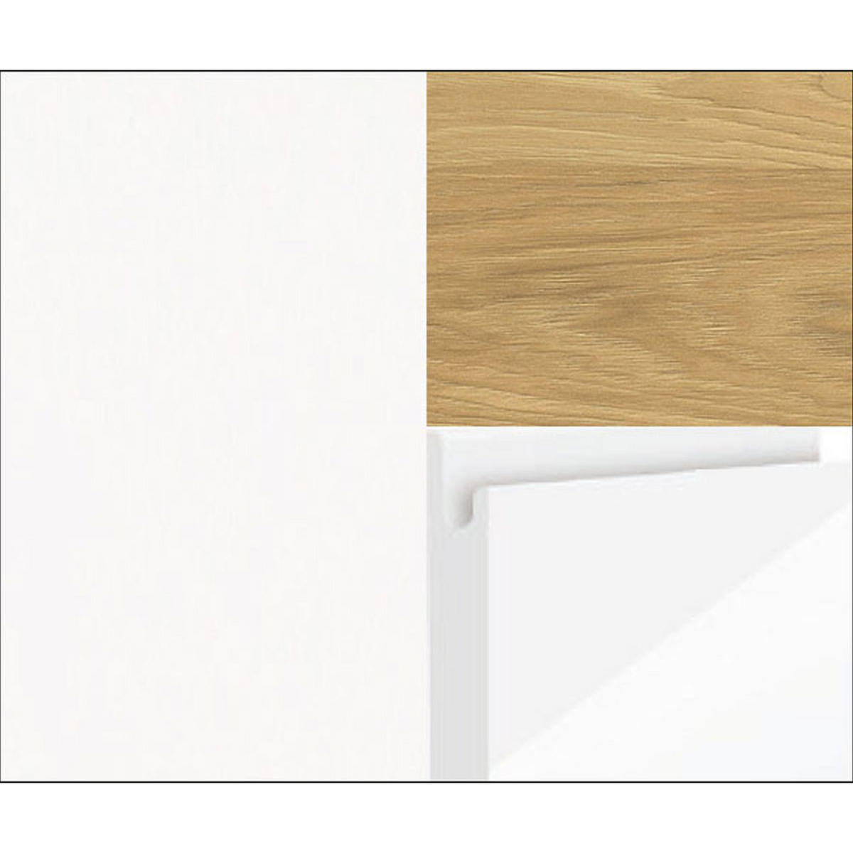 KÜCHENZEILE 10-teilig Avellino 406 / 59 / 207cm - Weiß/Braun, Holzwerkstoff (406/207/59cm) - Feldmann-Wohnen