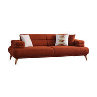 3 Sitzer SOFA Sevda Bouclé Terracotta - Terracotta, Holz/Textil (240/80/103cm)