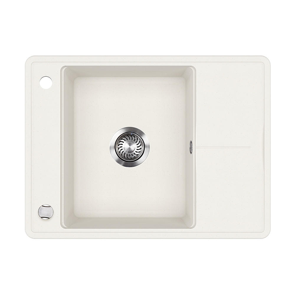 SPÜLBECKEN Osaka Weiß 67 x 50 cm - Weiß, Keramik (67/20/50cm) - Bergstroem