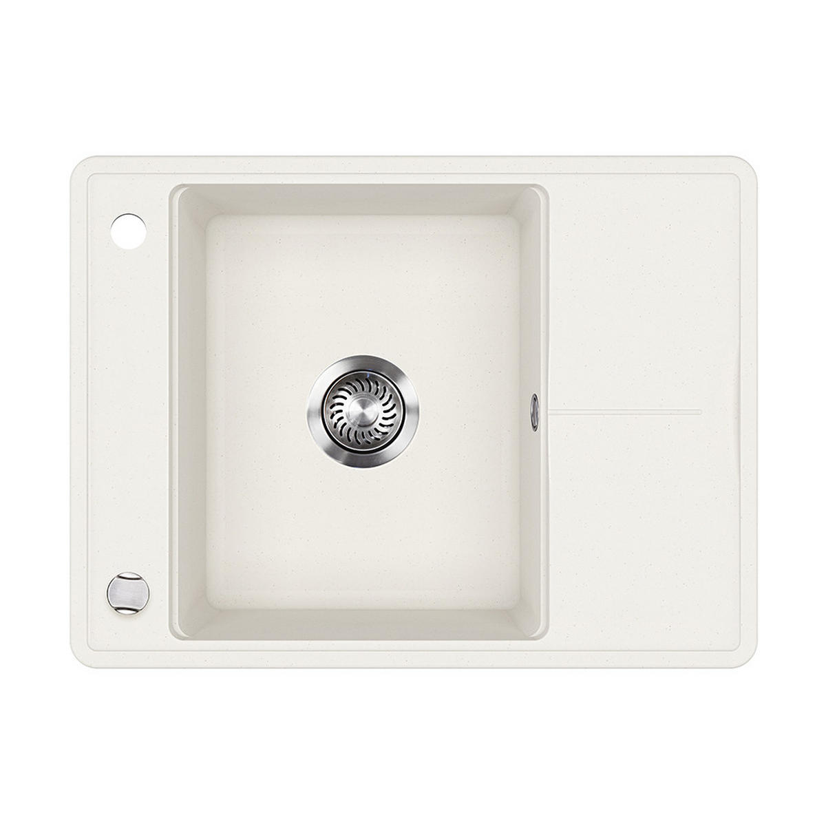 SPÜLBECKEN Osaka Weiß 67 x 50 cm - Weiß, Keramik (67/20/50cm) - Bergstroem