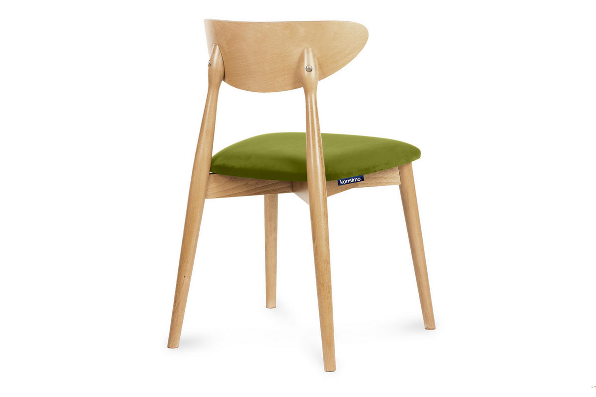 ESSZIMMERSTÜHLE RABI (2er-Set), oliv / Eiche hell - Eichefarben/Olivgrün, Holz/Buchenholz (47/79/45cm) - KONSIMO®