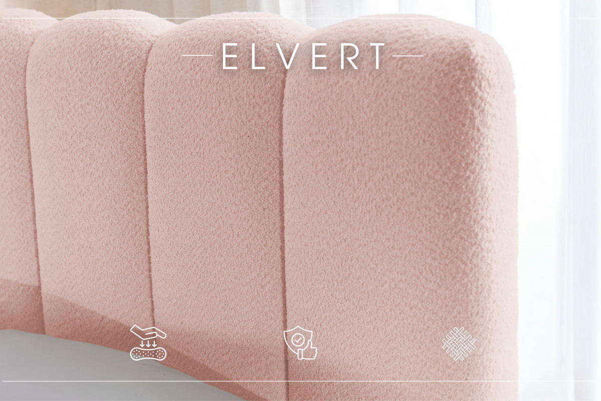 POLSTERBETT aus Polyester Elvert 180x200 cm, Hellrosa - Hellrosa, Textil (180/200cm) - Meblito