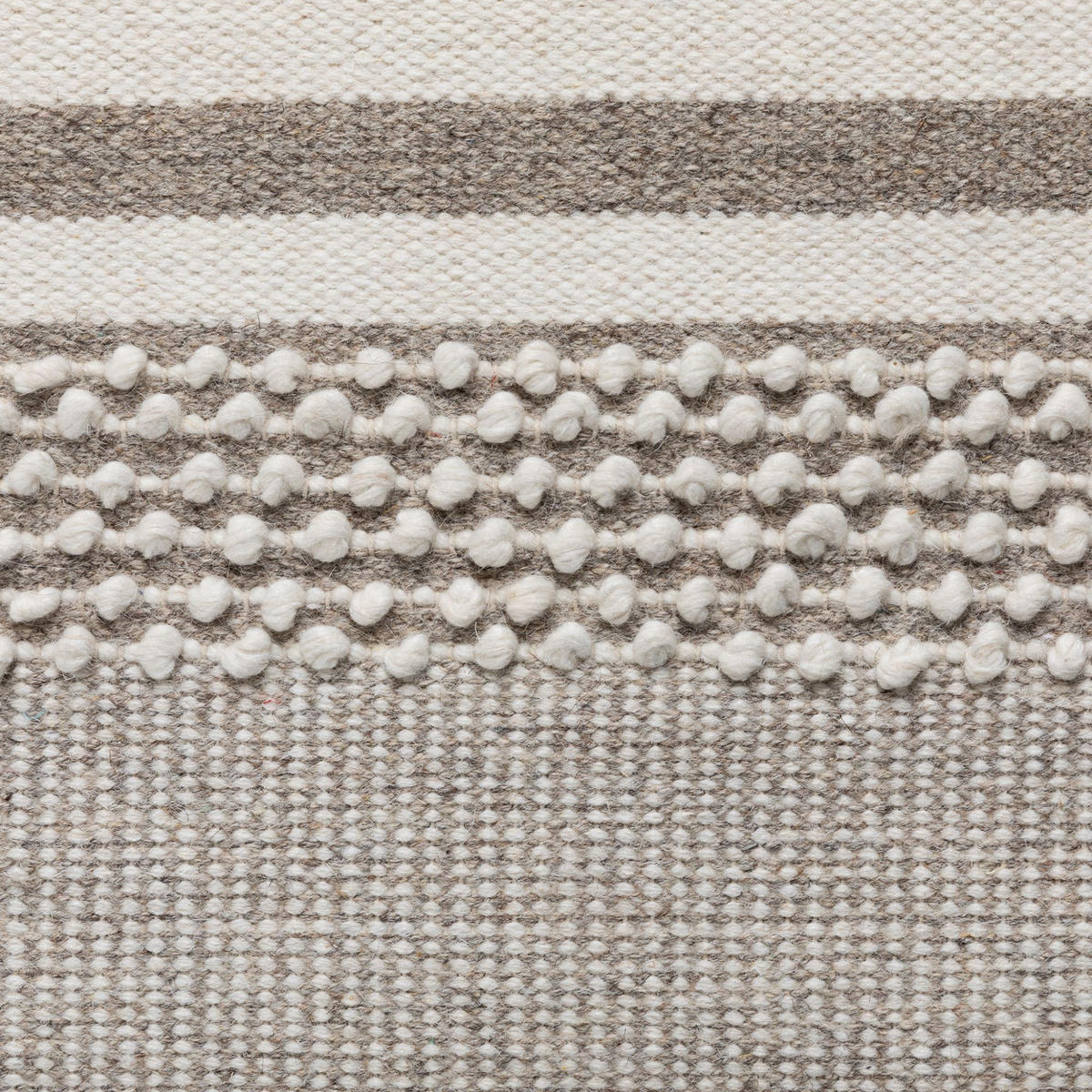 HANDWEBTEPPICH 200/250 cm Habo breite Streifen - Silberfarben, Naturmaterialien (200/250cm) - Steffensmeier