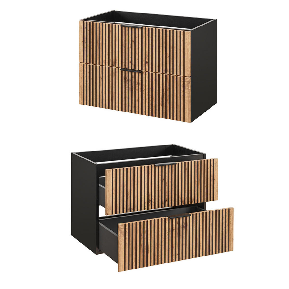 WASCHTISCH Xanten-56 - Braun, Holzwerkstoff (81/59/46cm) - Lomado