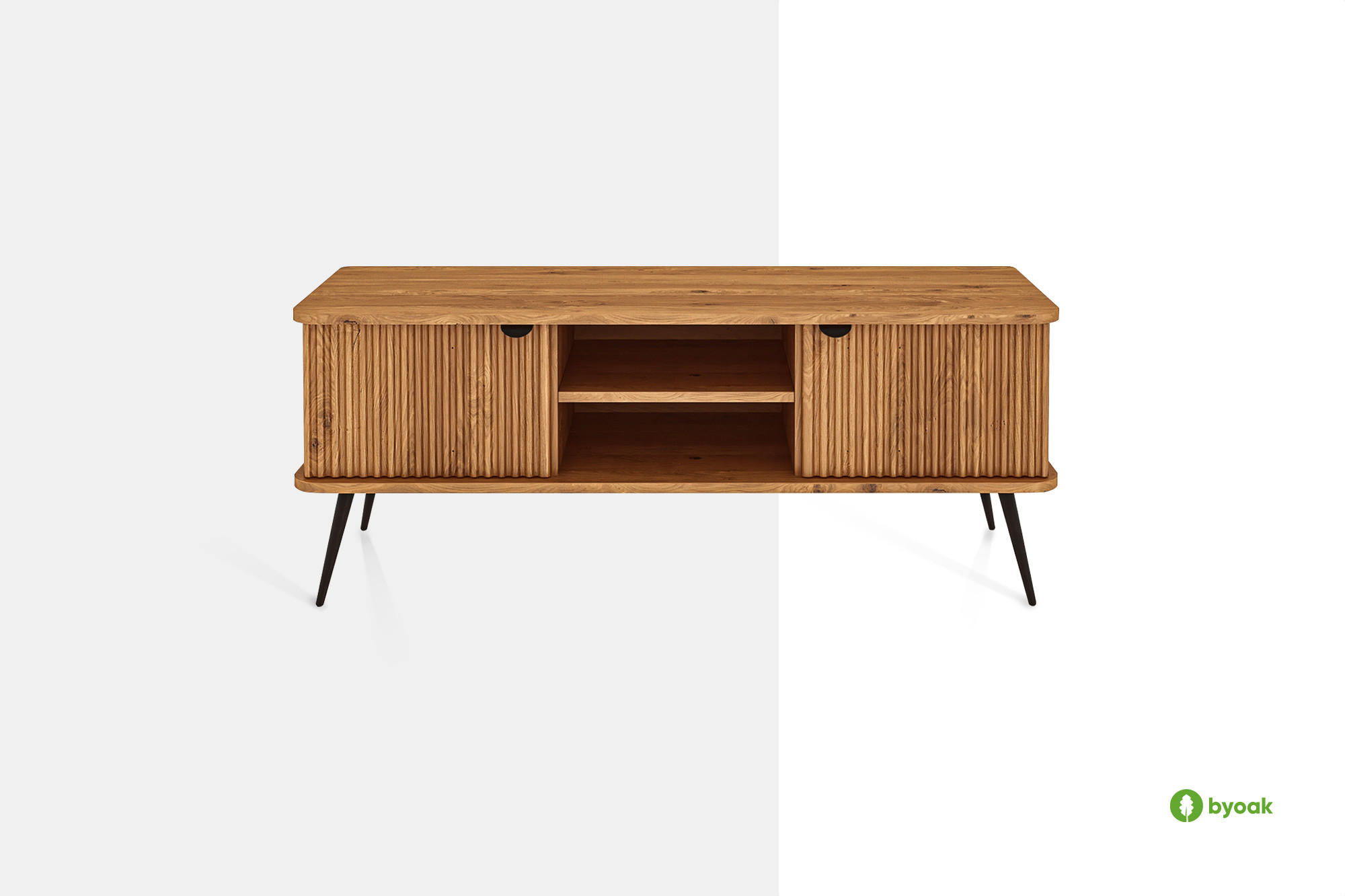 LOWBOARD LINA Kernbuche - Kernbuche, Holz (144/57/46cm) - byoak