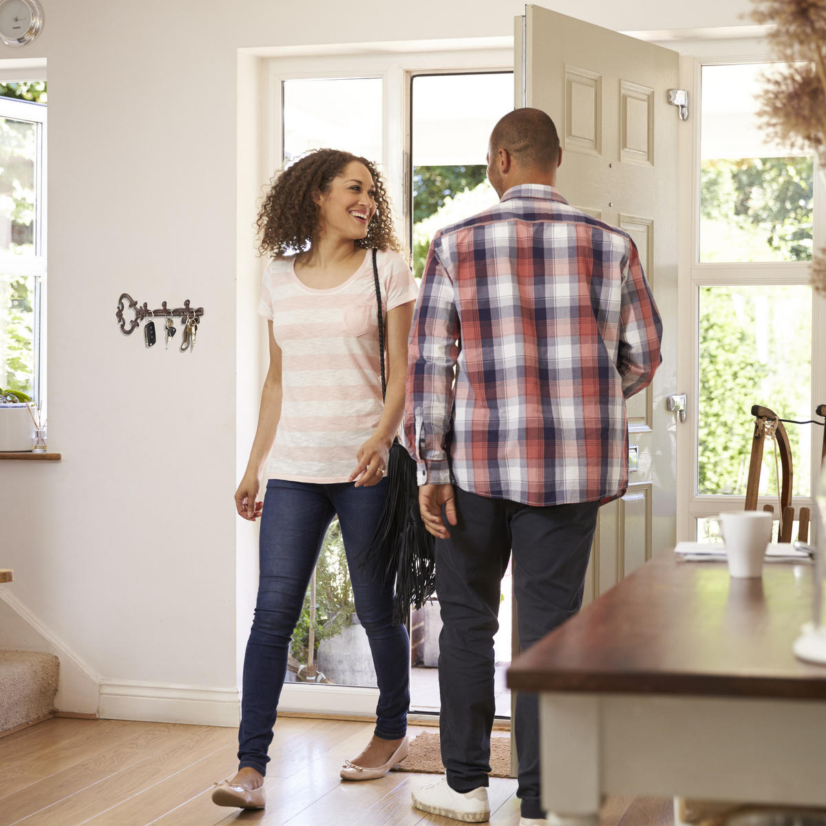 KLÍČOVÁ deska - hnědá, kov (33/12.5/4.5cm) - Relaxdays