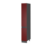 APOTHEKERSCHRANK R-Line Rot 30 cm J-Shape - Anthrazit/Rot, Holzwerkstoff (30/206.8/57.2cm) - Vicco