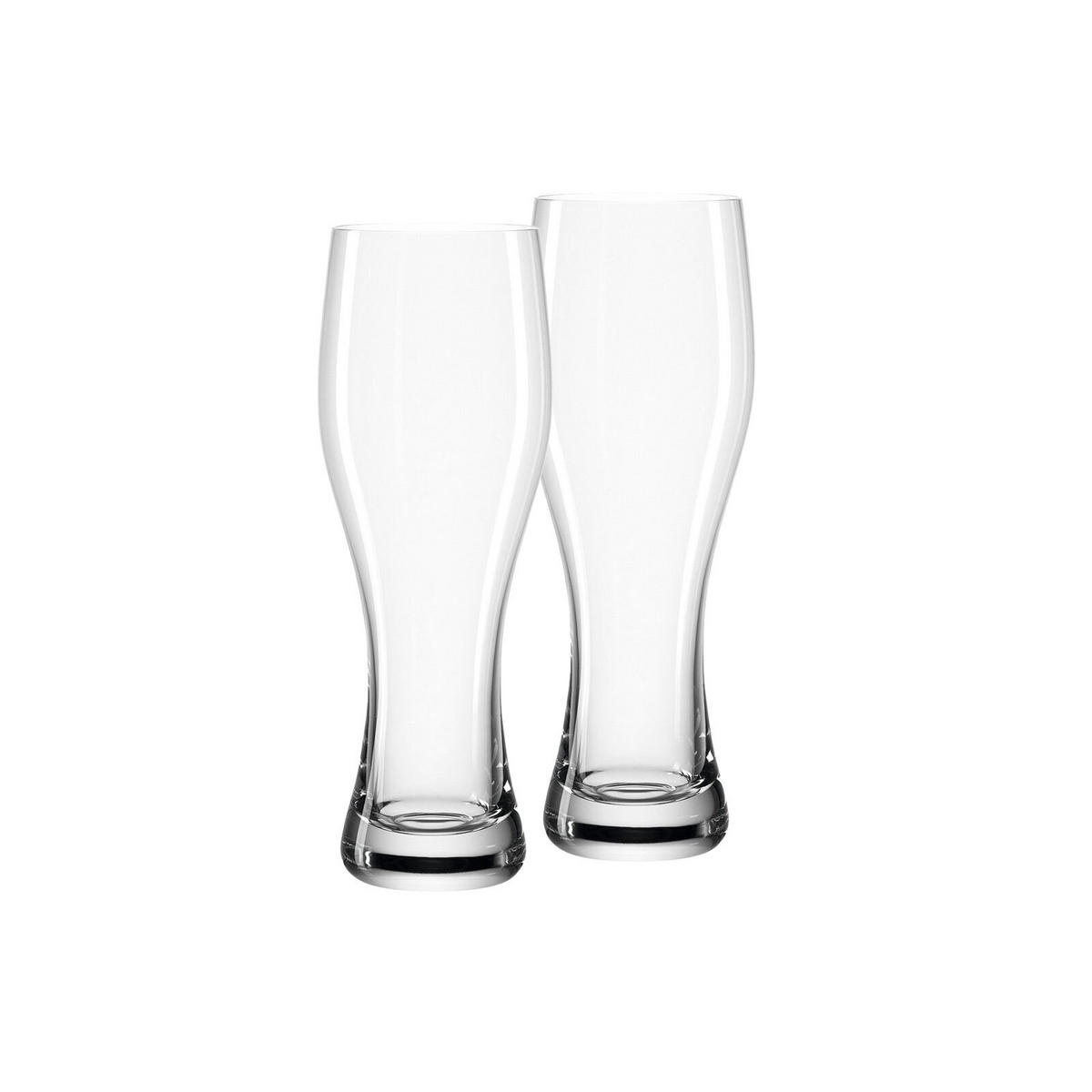 WEIZENBIERGLÄSER Taverna transparent 330 ml 6er Set - Transparent, Glas (0.33L) - Leonardo Living