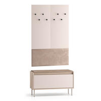 EINGANGSMÖBEL Alos Kaschmir und Holz - Beige, Holzwerkstoff (90/143/7cm) - Petits-meubles