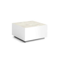 COUCHTISCH QUADRA - Creme/Weiß, Holzwerkstoff (65/65/35cm) - Meblini