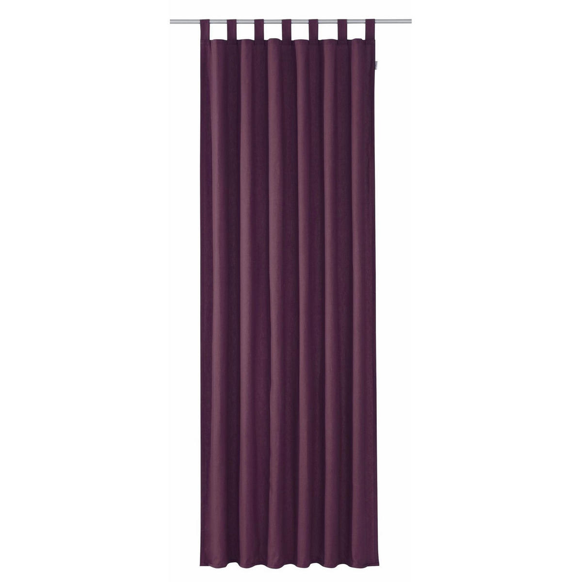 SCHLAUFENVORHANG IM UNI DESIGN DOVE Blickdicht - Brombeere, Textil (140/0.5/255cm) - Tom Tailor