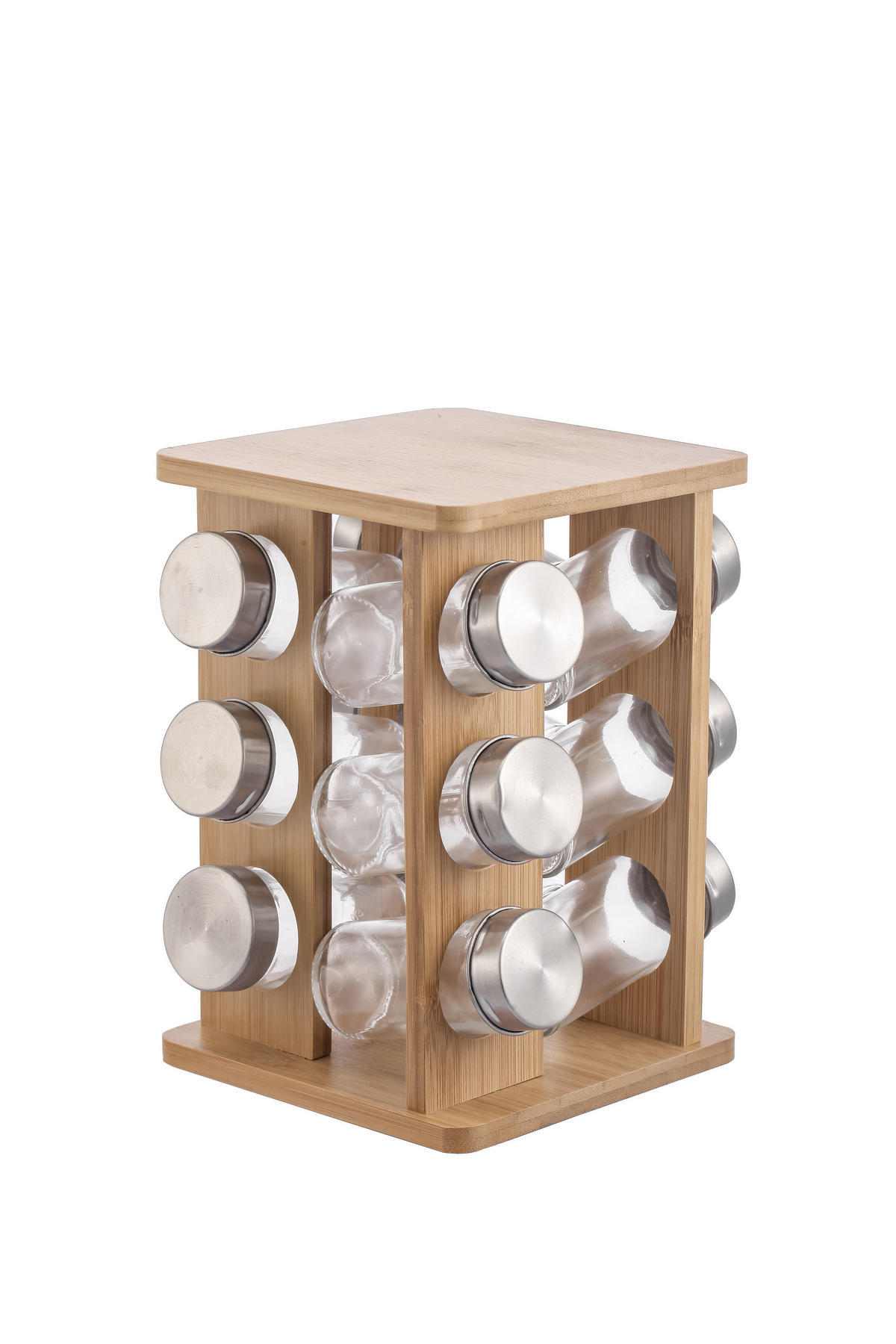 GEWÜRZREGAL Modern Kitchen Naturfarbe 15/15/23.5 cm Holz - Naturfarben, Holz (15/23.5/15cm) - Mondex