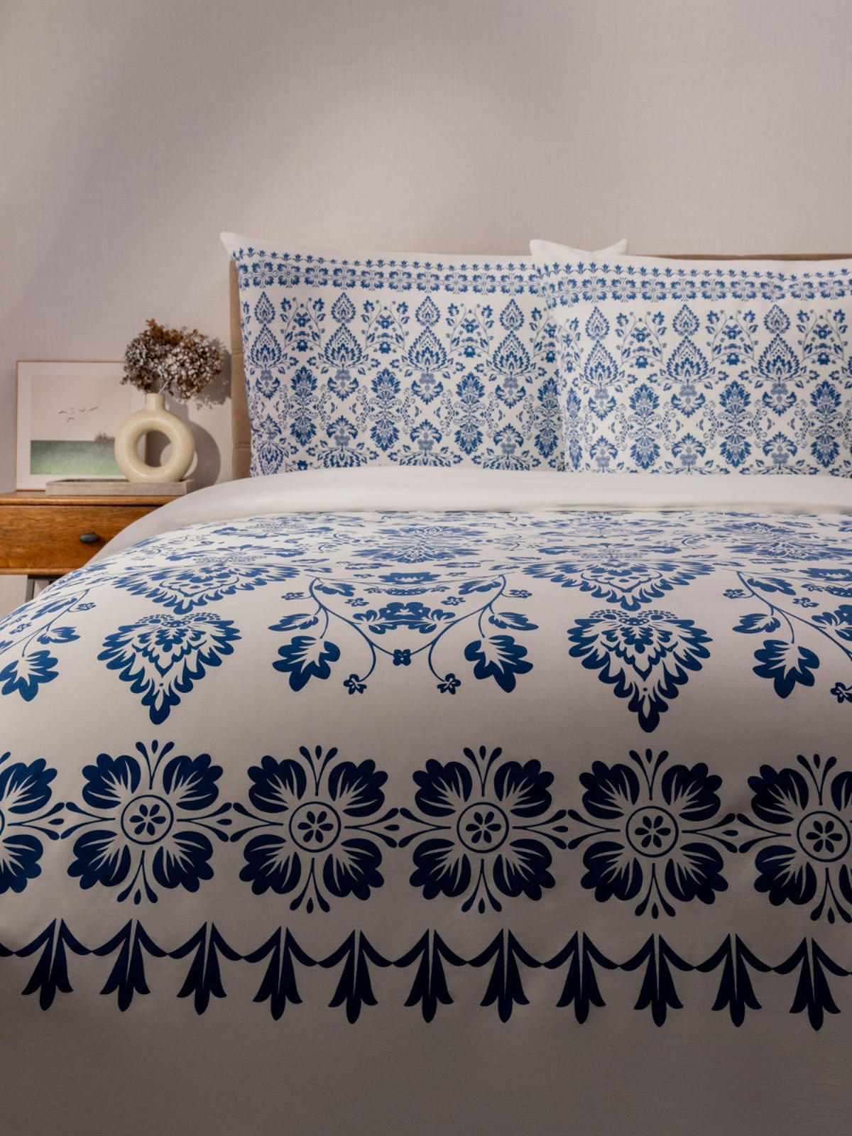 BETTWÄSCHE Marissa Baumwolle 160/200 cm - Blau, Textil (160/200cm) - Homla