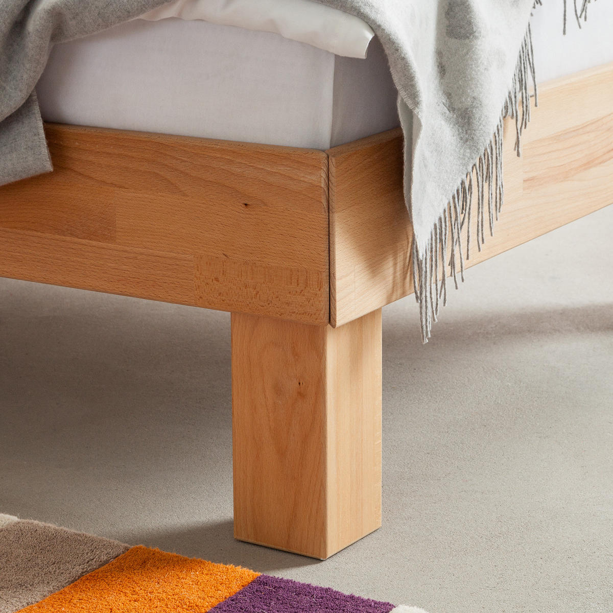 BETT - Massivholz - Kernbuche, Holz (140/200cm) - home24