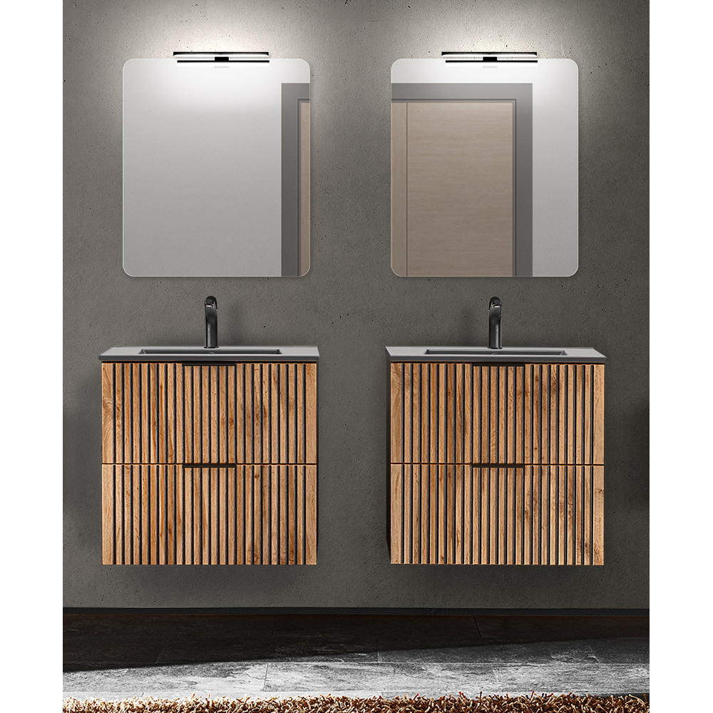 Lomado Badmöbel-Set Braun 140x200x46 cm