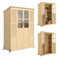GERÄTESCHUPPEN DE-09248 Holzoptik - Naturfarben, Holz (147/198/68cm) - ComfortXL