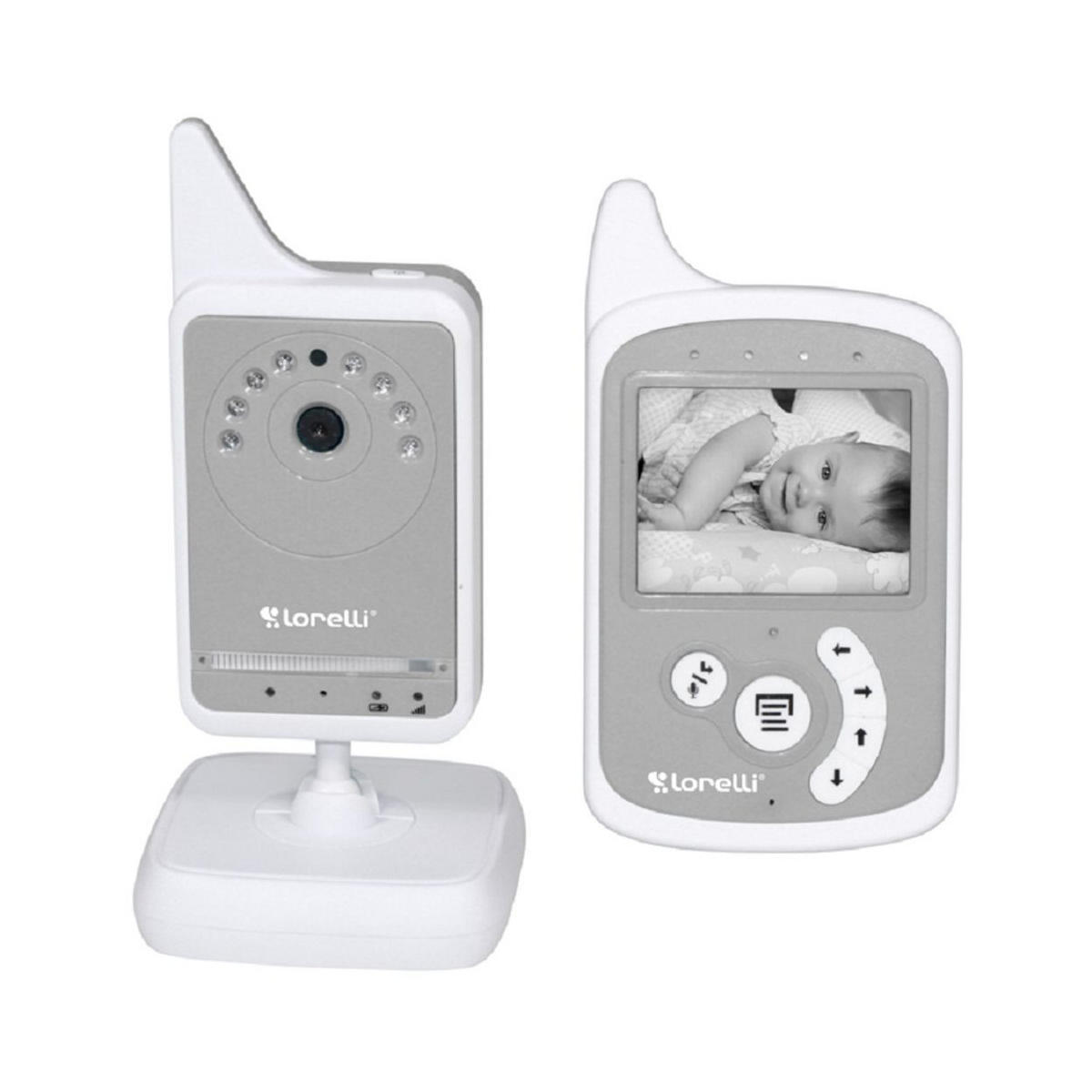 BABYPHONE Digital Video Phone grau mit Kamera, Farbdisplay, Temperaturanzeige - Grau, Kunststoff - Lorelli