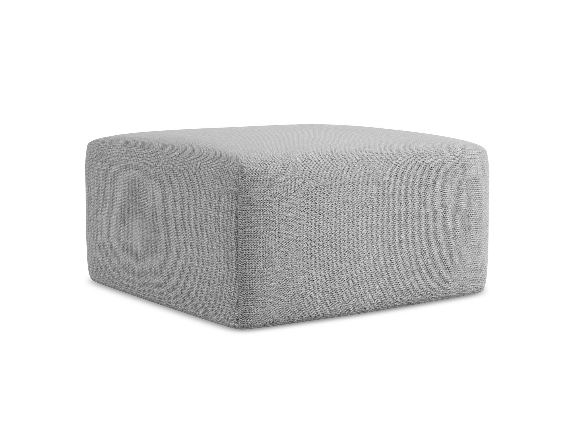 POUF Strukturstoff Grau - Hellgrau/Schwarz, Holzwerkstoff/Kunststoff (75/37/75cm) - Makamii