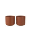 BLUMENTOPF GEN - Keramik - Braun - L - 2er Set - Ø 18,5 cm - Braun, Keramik (18.5/18cm) - J-Line