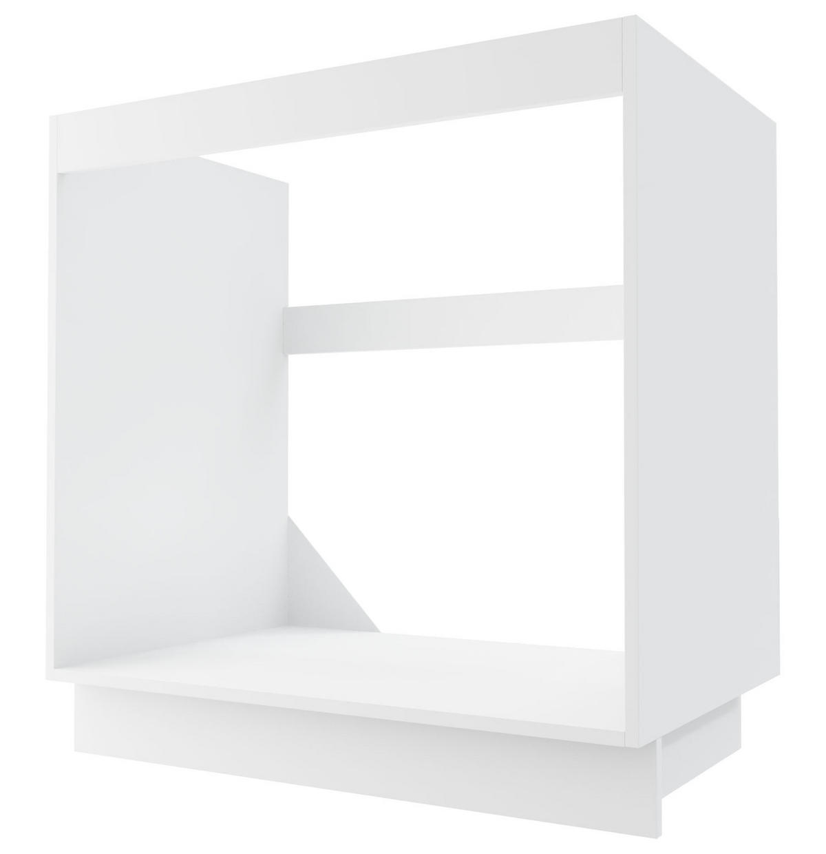 SPÜLENUNTERSCHRANK Essen D8Z/80 Schwarz Hochglanz / Weiß Matt 80 / 50 / 82cm - Schwarz Hochglanz/Schwarz, Holz/Holzwerkstoff (80/82/50cm) - Feldmann-Wohnen