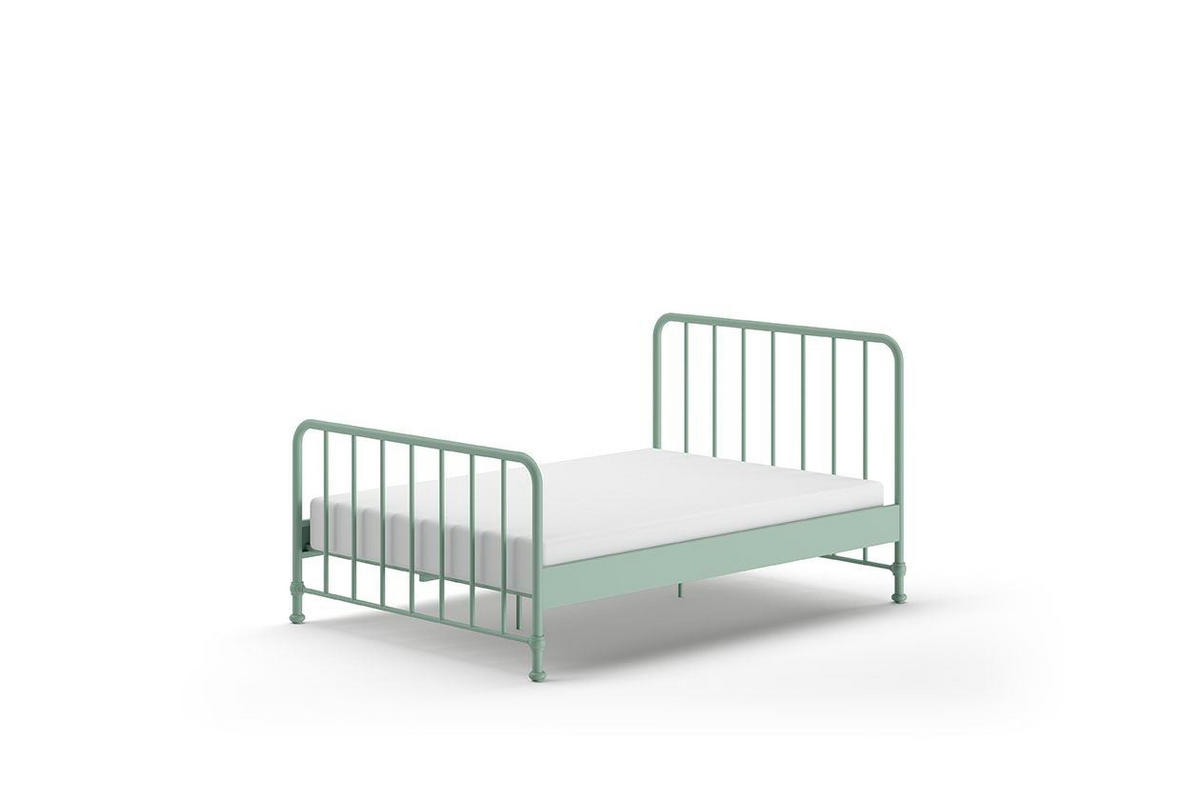METALLBETT Kay 147x110x207 aus Metall in Grün matt - Grün, Metall (140/200cm) - 58aufmkessel