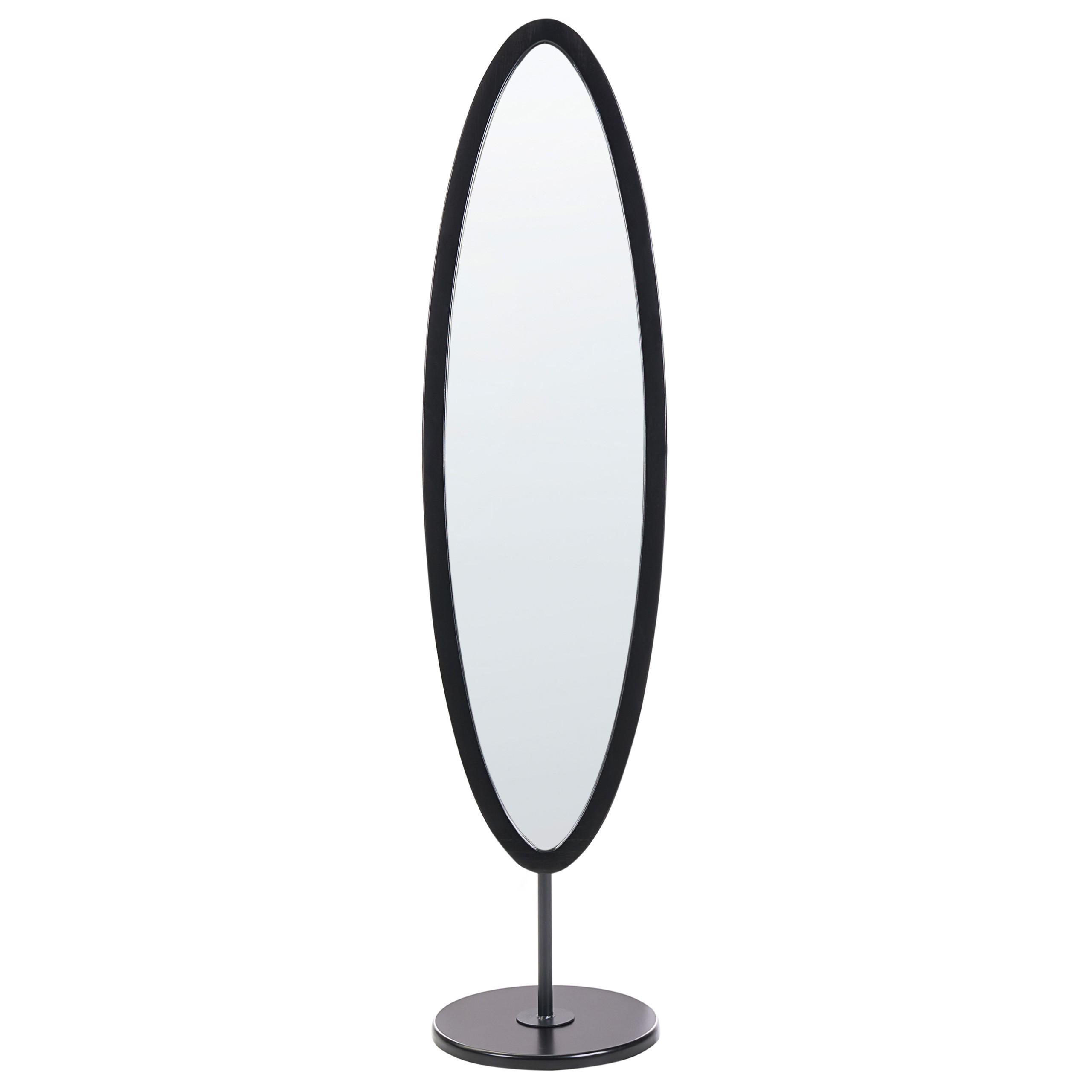 STANDSPIEGEL 167 cm Schwarz Louvigny - Schwarz, Holzwerkstoff (40/167/38cm) - Beliani
