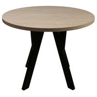 ESSTISCH Osenness ausziehbar Eichenholzoptik/Schwarz, 100 x 180 x 100 cm - Eichefarben/Schwarz, Holz/Holzwerkstoff (100/100/76.5cm) - Selsey