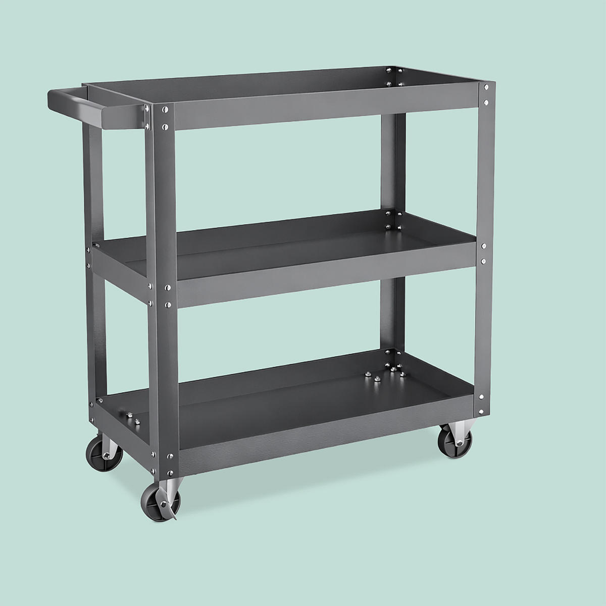 WERKSTATTWAGEN - Grau, Kunststoff/Metall (78/76/35cm) - Relaxdays