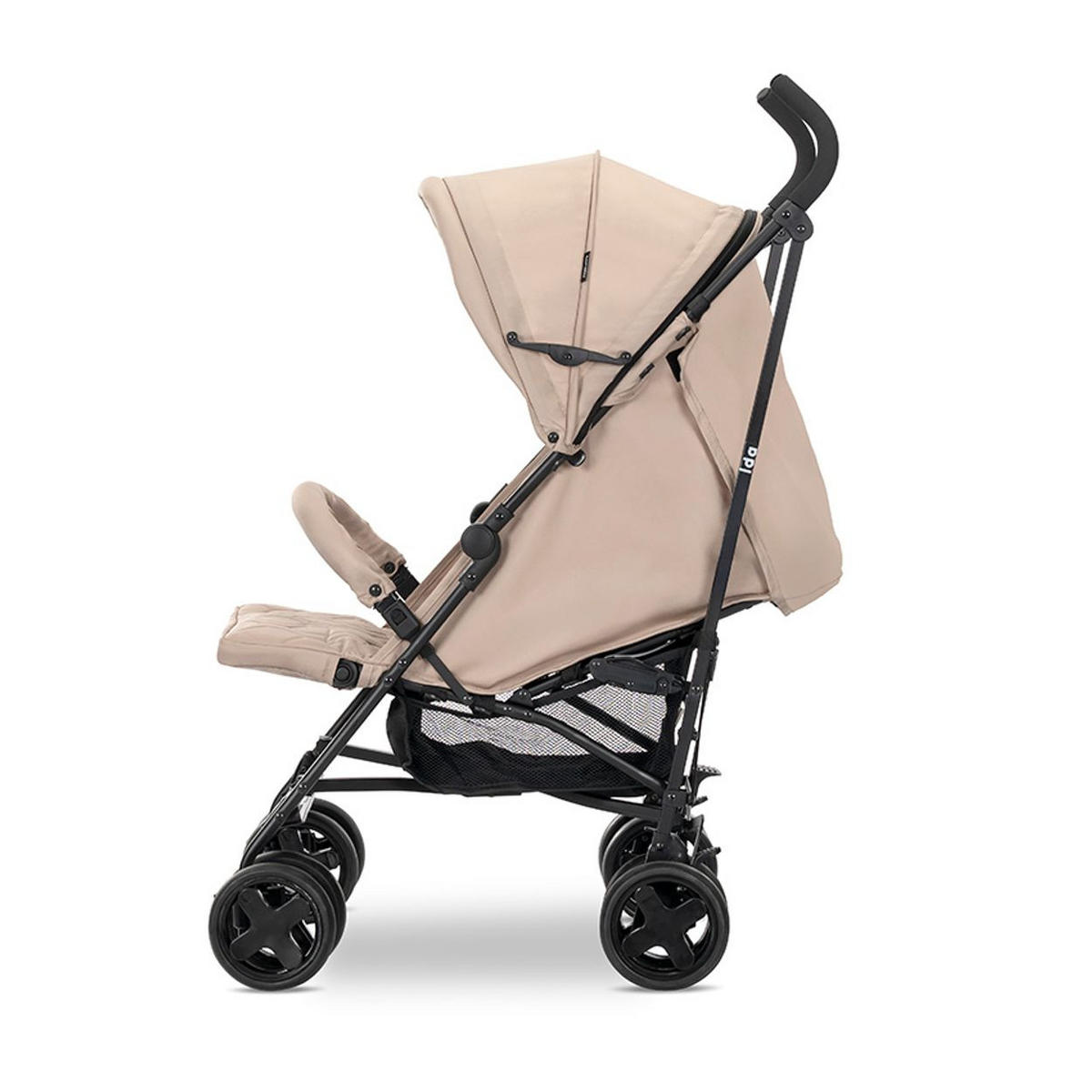 KINDERWAGEN Ida beige schwarz schwenkbare Vorderräder, Rückenlehne verstellbar - Beige, Metall (67/60/106cm) - Lorelli