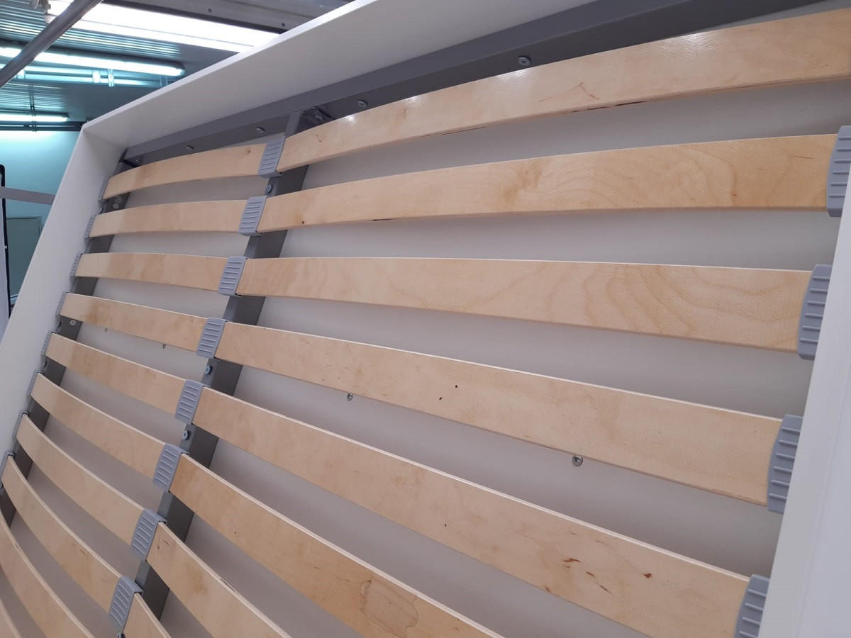 SCHRANKBETT Klappbett vertikal GN160x200 - Weiß-Matt - Weiß, Holzwerkstoff (160/200cm) - QMM TraumMöbel