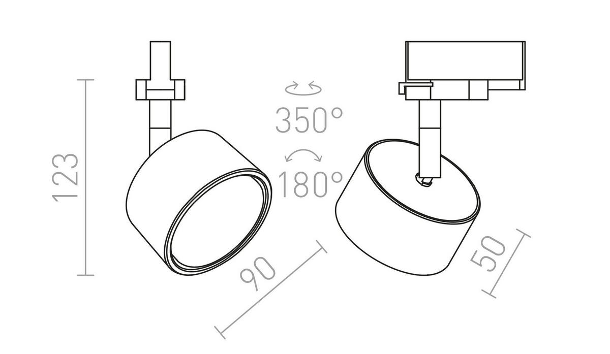 DECKENLEUCHTE PIXIE Schwarz Chrom 7 W - Schwarz, Metall (124/9/5cm) - Rendl