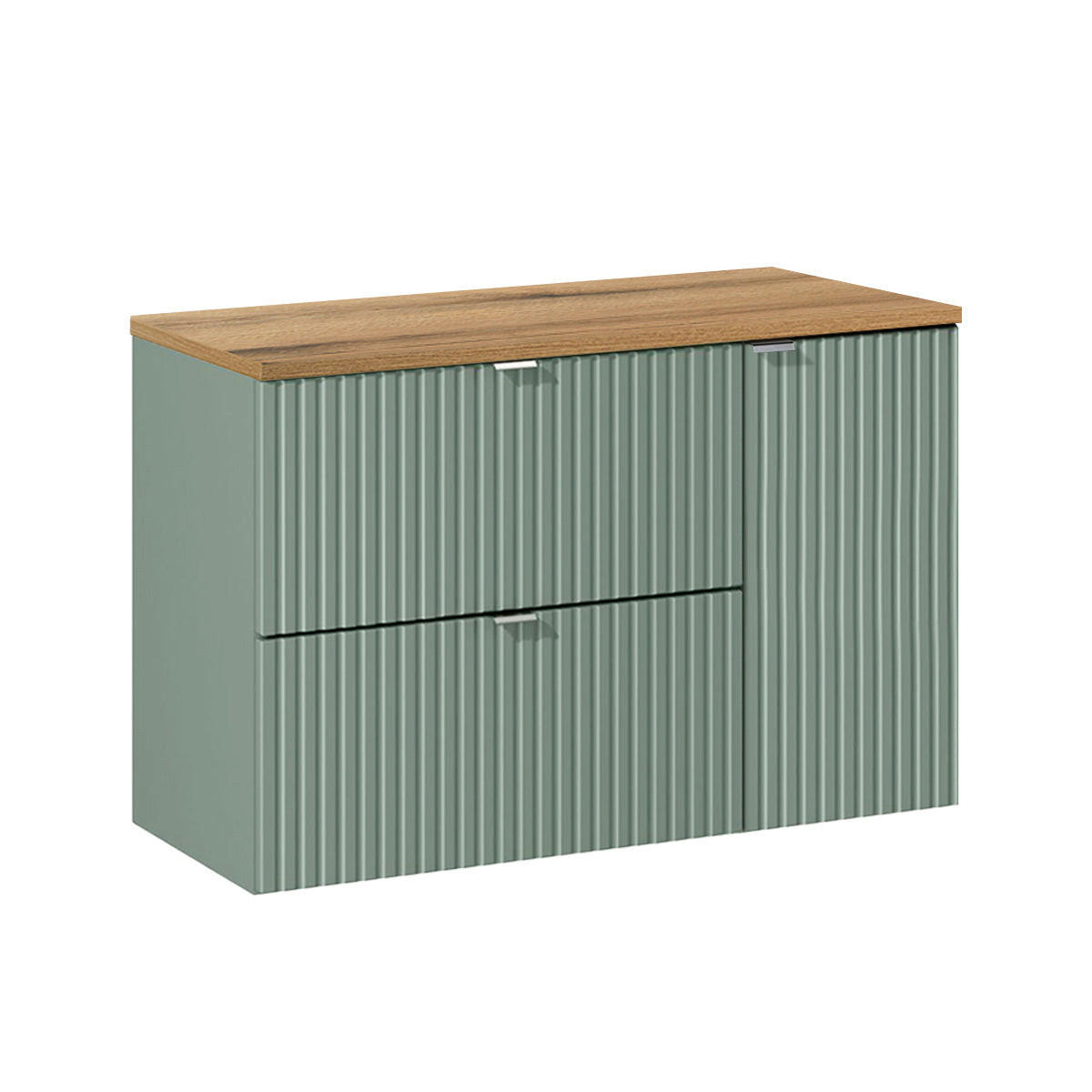 WASCHTISCHUNTERSCHRANK 90.4cm Jade Grün - Grün, Holzwerkstoff (90.4/59.5/40cm) - Petits-meubles