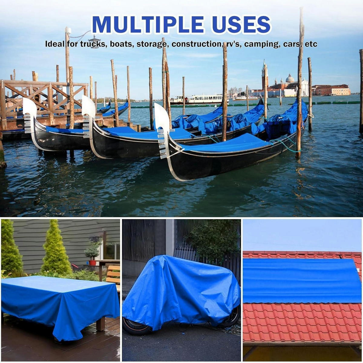 ABDECKPLANE 3x4m 440 g/m² Blau - Blau, Kunststoff (300/400/1cm)